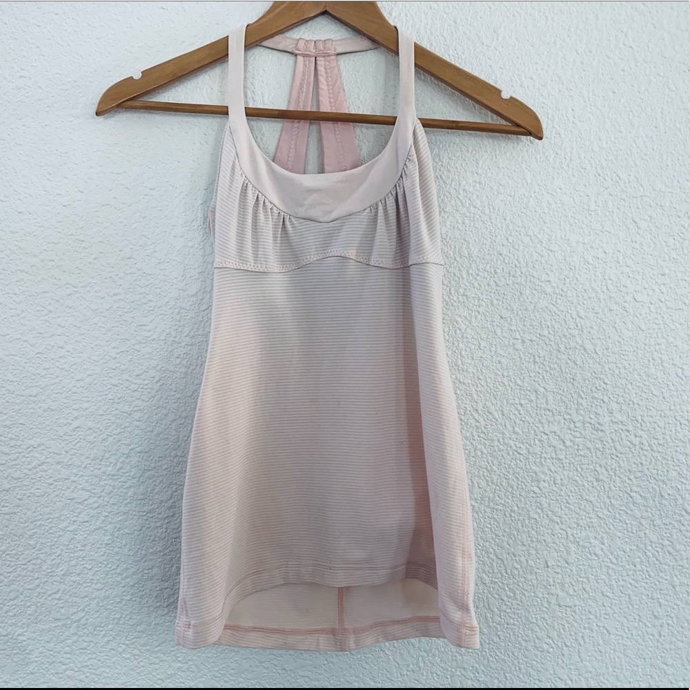 Lululemon pink workout tank size 0
